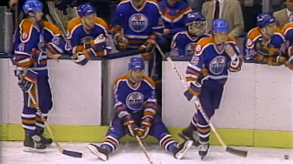 Oilers after their loss in 1983 Final