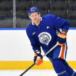 Corey Perry Edmonton Oilers practice January 22 2024